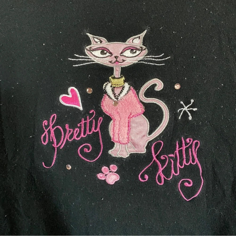 (2/$6) Women’s Cat Pajama Shirt - Large - Picture 2 of 4